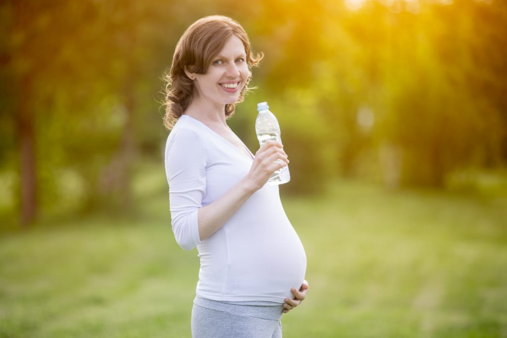 happy pregnant woman