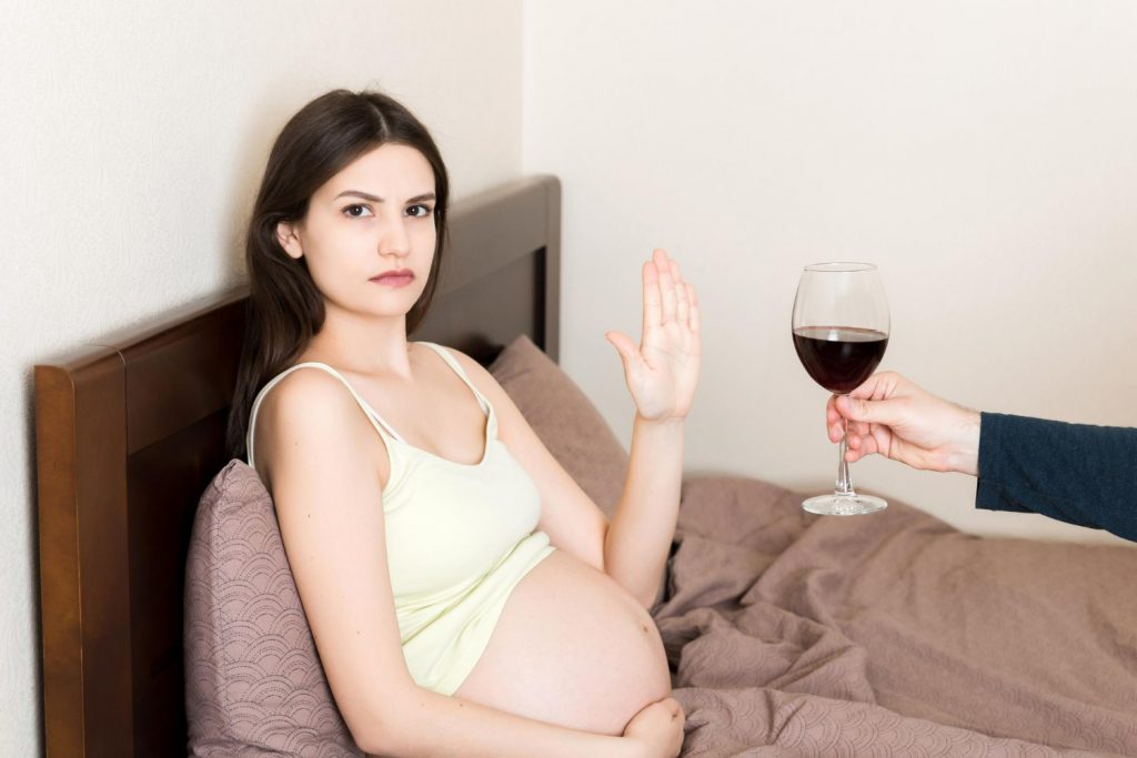 pregnant woman reject alcohol