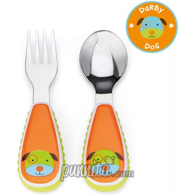 Skip Hop Zoo Tensils Fork & Spoon - Dog