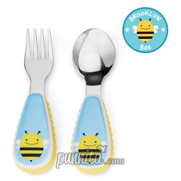 Skip Hop Zoo Tensils Fork & Spoon - Bee
