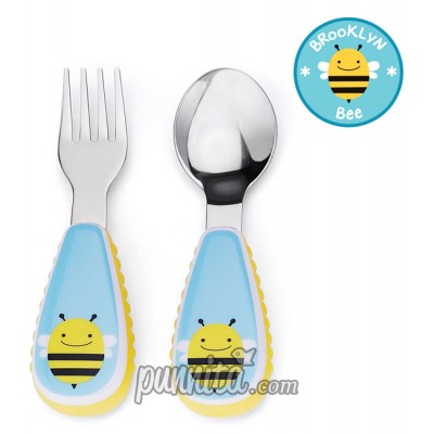Skip Hop Zoo Tensils Fork & Spoon - Bee
