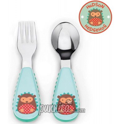 Skip Hop Zoo Tensils Fork & Spoon - Hedgehog