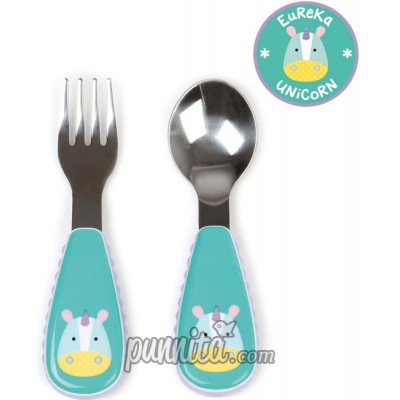 Skip Hop Zoo Tensils Fork & Spoon - Unicorn