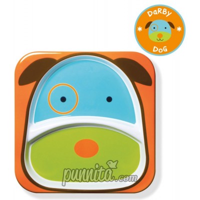 Skip Hop  Zoo Divided Plate Dog Style 