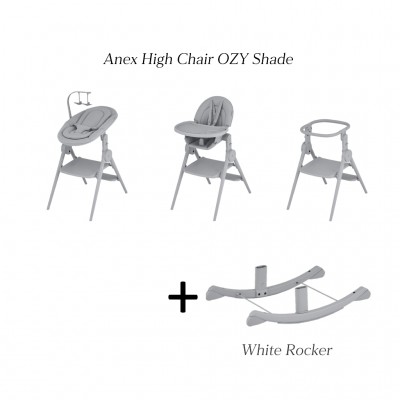 Anex HIGH CHAIR OZY โต๊ะทานข้าว 3 in 1 ปรับใช้งานได้คุ้มค่า - Ozy+RockerBase Shade Anex HIGH CHAIR OZY โต๊ะทานข้าว 3 in 1 ปรับใช้งานได้คุ้มค่า - Ozy+RockerBase Shade