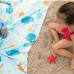 Bumkins Roll & Go Blanket ปูรอง ห่ม เช็ดตัวได้ในผืนเดียว - Rolling With The Waves