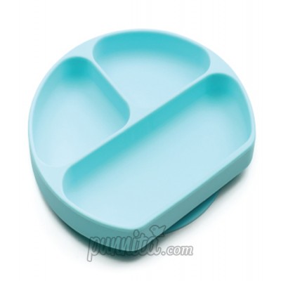 Bumkins Silicone Grip Dish BLUE - จานหลุมซิลิโคน