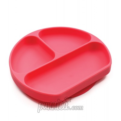 Bumkins Silicone Grip Dish RED - จานหลุมซิลิโคน
