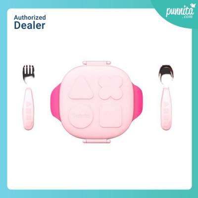 Octoto Bento Set เซตกล่องข้าวพร้อมช้อนส้อม สี Cherry Pink
