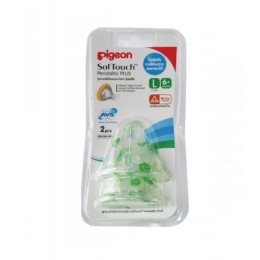 Pigeon จุกนม ขวดคอกว้าง รุ่นพลัส SIZE L 6เดือน+ แพค 2 ชิ้น