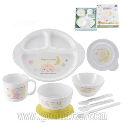 Richell - Feeding Set  ชุดทานอาหารลายการ์ตูน ชุดใหญ่  (8 ชิ้น)