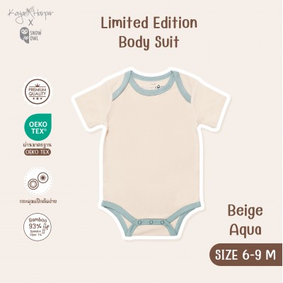 New Collection !! Kaya Harper x Snow Owl ชุดบอดี้สูท (snap) 6-9/Beige-aqua