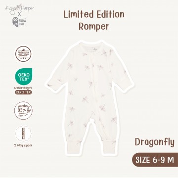 New Collection !! Kaya Harper x Snow Owl เสื้อผ้าเด็ก ชุด Romper แขน-ขายาว (2 Way Zipper) 6-9/Dragonfly