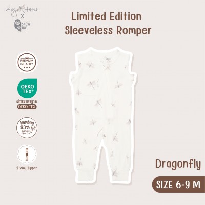 New Collection !! Kaya Harper x Snow Owl เสื้อผ้าเด็ก ชุด Sleeveless Romper แขนกุด-ขายาว(2 Way Zipper)6-9/Dragonfly