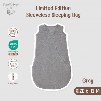 New Collection !! Kaya Harper x Snow Owl  Sleeveless Sleeping Bag ถุงนอนเด็ก(2 Way Zipper)6-12/Grey