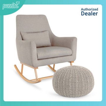 Tutti bambini OSCAR Rocking Chair & Pouffe Set – Pebble  เก้าอี้แสนสบายสำหรับคุณแม่ พร้อมพูฟสำหรับรองขา