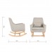 Tutti bambini OSCAR Rocking Chair & Pouffe Set – Pebble  เก้าอี้แสนสบายสำหรับคุณแม่ พร้อมพูฟสำหรับรองขา