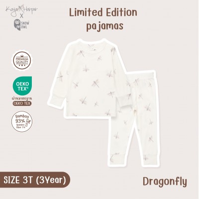 New Collection !! Kaya Harper x Snow owl ชุดนอนเด็ก แขน-ขายาว 3T(3Year) Dragonfly